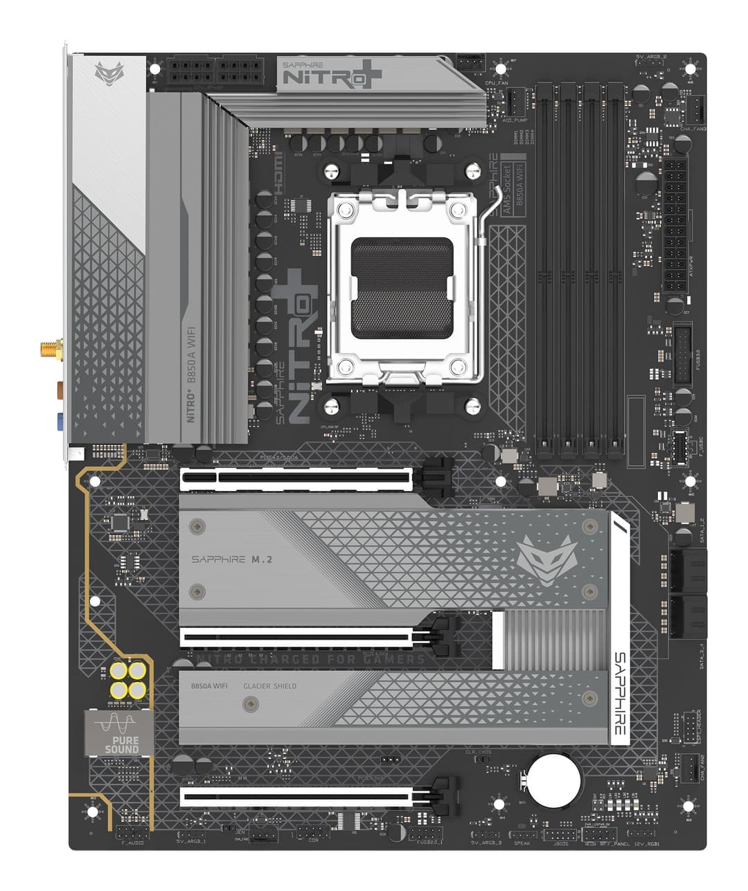 Sapphire NITRO+ B850A WIFI 7 AMD B850 Socket AM5 micro ATX - Image 1
