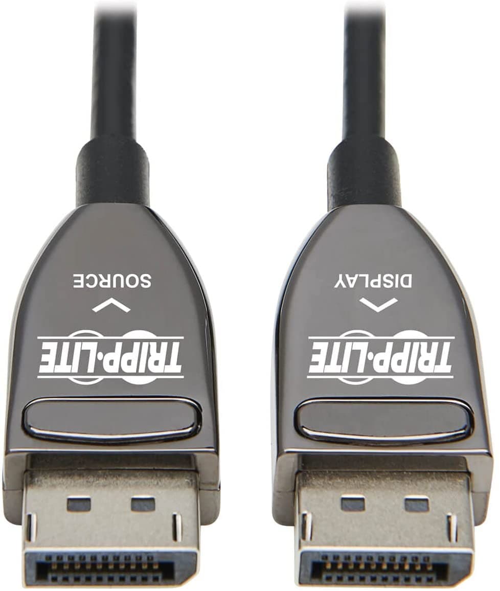 Tripp Lite P580F3-20M-8K6 DisplayPort Fiber Active Optical Cable  M/M  Black  20 m (65 ft.) - 65.62 ft Fiber Optic A/V Cable for Audio/Video Device  Digital Signage Player  Gaming Console  Home Theate - Image 2