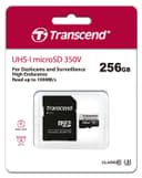 256GB Transcend High Endurance 350V microSDXC Memory Card CL10 UHS-I for Dashcams and Surveillance thumbnail 2