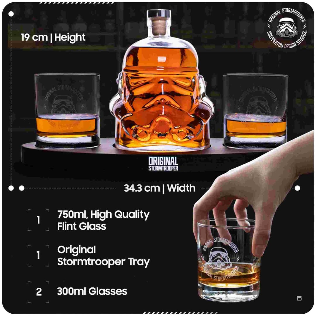 Original Stormtrooper 3D Helmet Decanter Set - Image 6