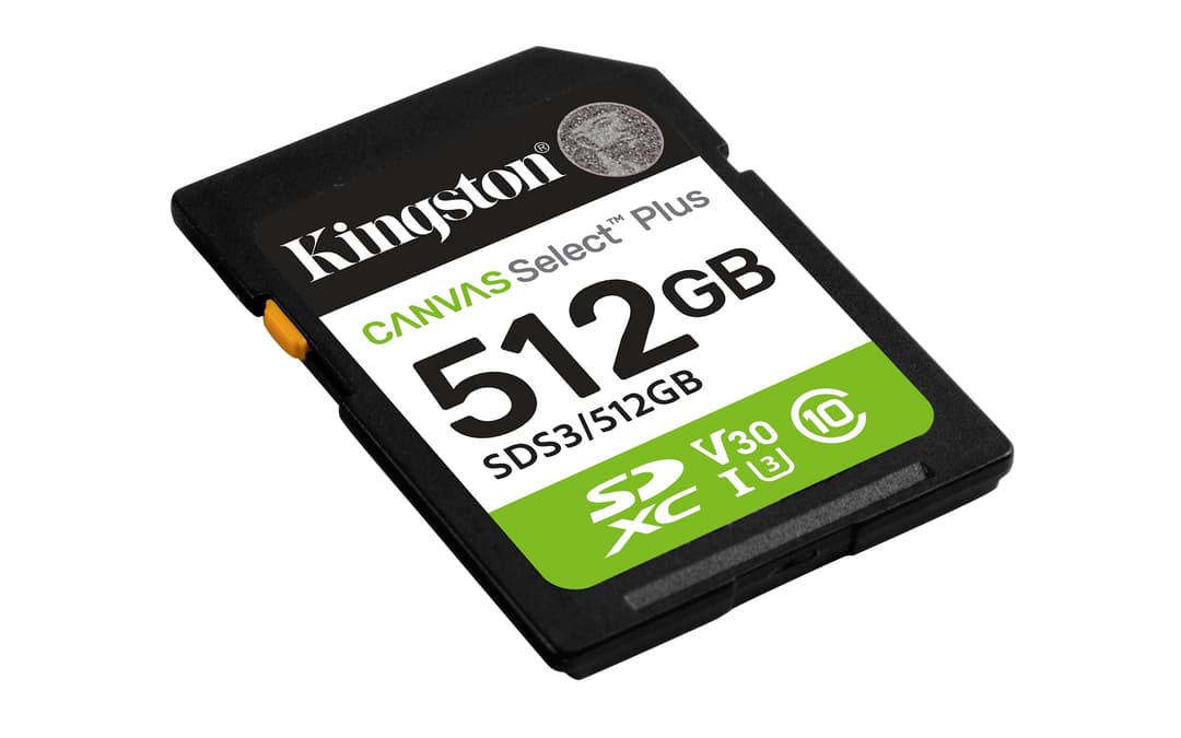 Kingston Technology 512GB SDXC Canvas Select Plus Gen3 150MB/s C10 UHS-I U3 V30 - Image 2