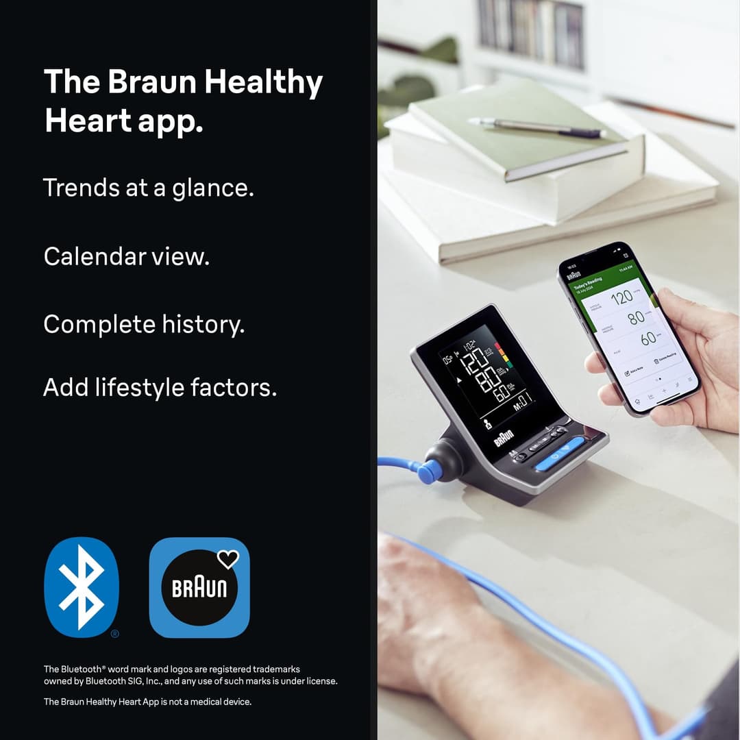 Braun ExactFit 5 Connect Smart Upper Arm Blood Pressure Monitor - Black - Image 3