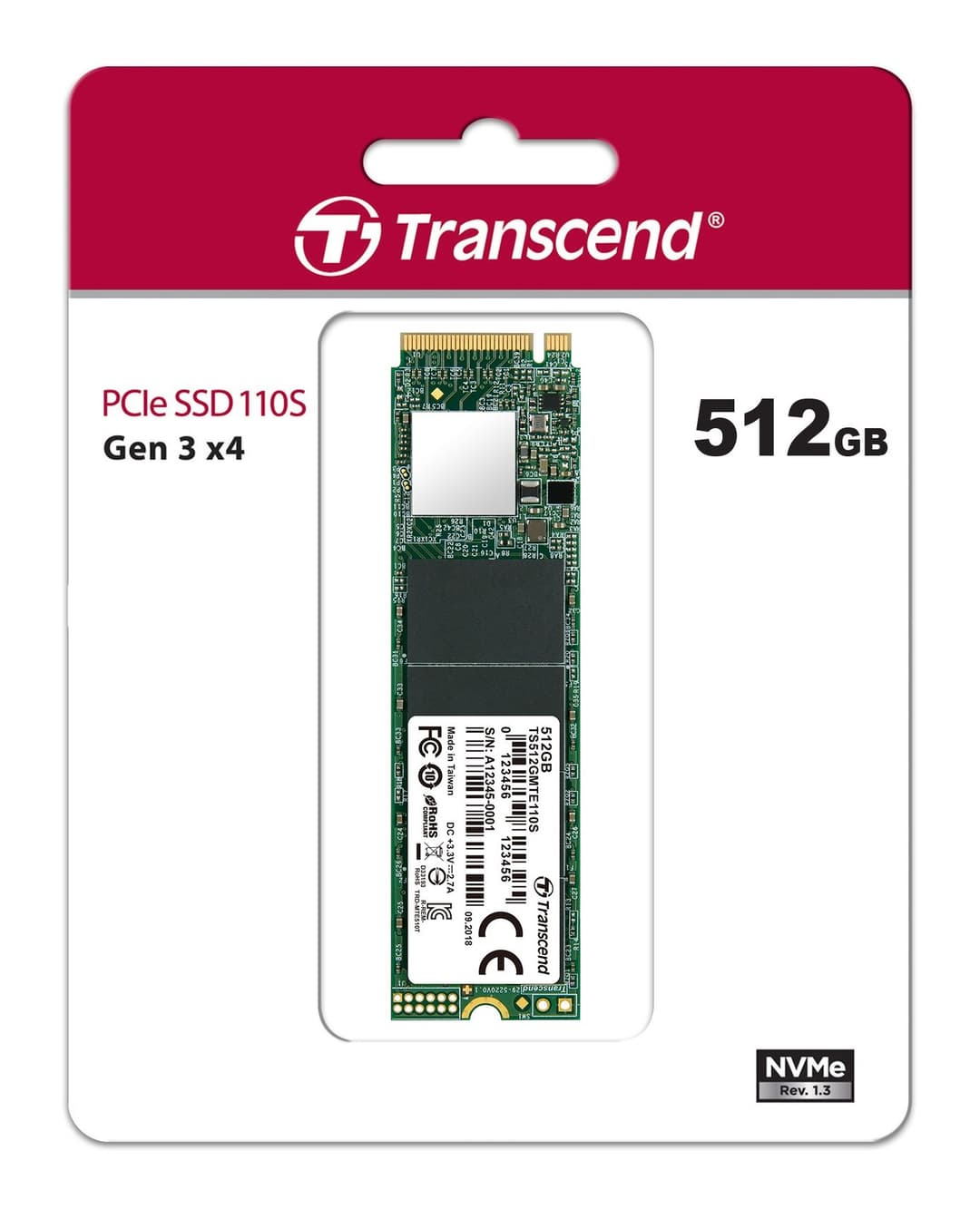 512GB Transcend 110S M.2 2280, NVMe PCIe Gen3x4 SSD - Image 4