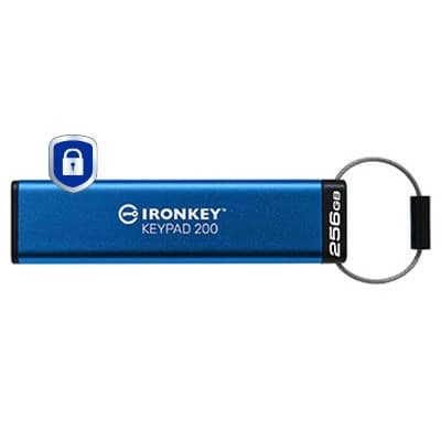 Kingston Technology IronKey 256GB Keypad 200, FIPS 140-3 Lvl 3 AES-256 Encrypted - Image 1