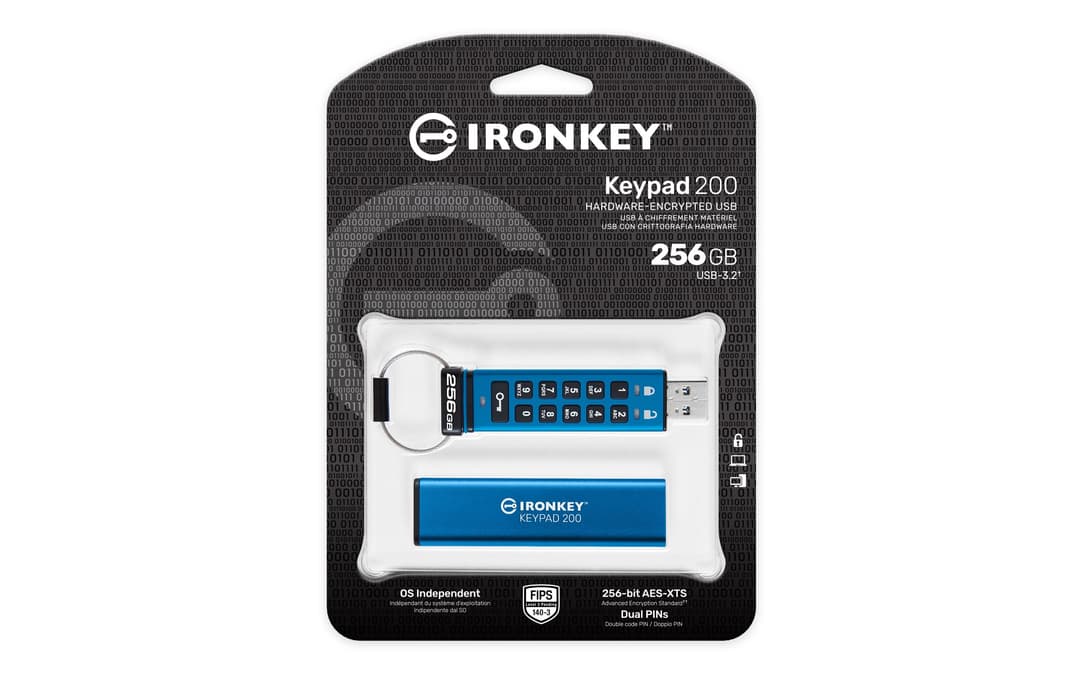 Kingston Technology IronKey 256GB Keypad 200, FIPS 140-3 Lvl 3 AES-256 Encrypted - Image 3