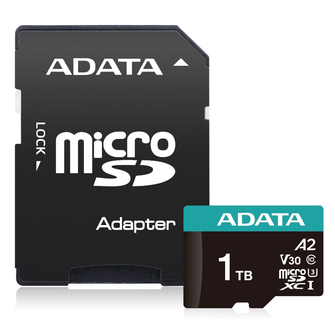 1TB AData Premier Pro microSDXC CL10 UHS-I U3 V30 A2 Memory Card with SD Adapter - Image 2