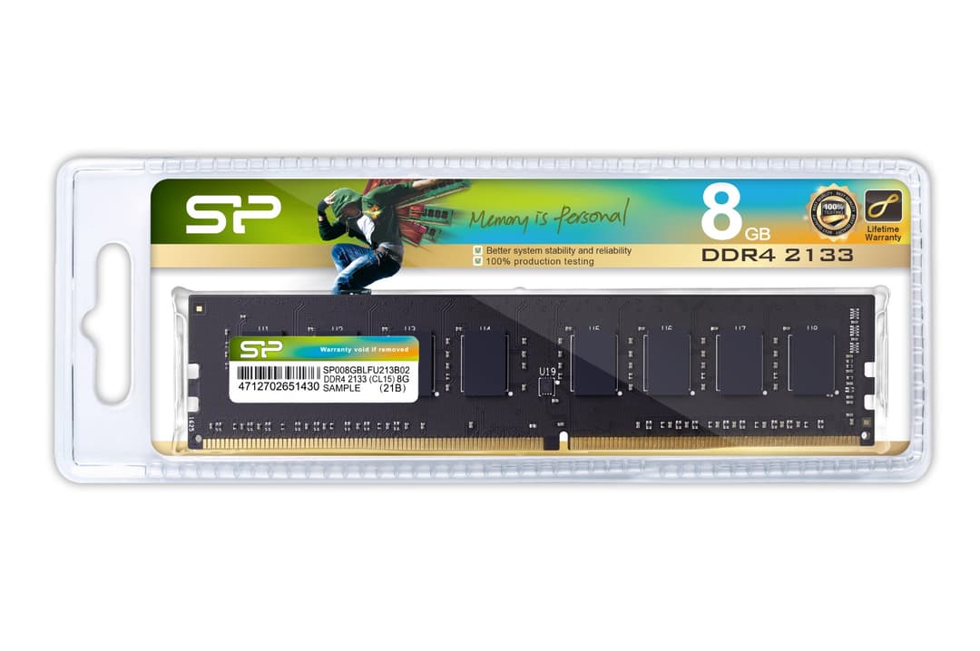 8GB Silicon Power DDR4 2133MHz PC4-17000 Desktop Memory Module CL15 1.2V 288 pins - Image 1