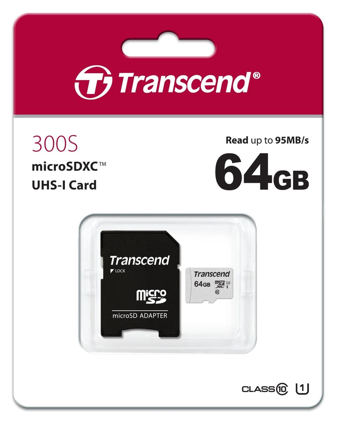 64GB Transcend 300S microSDXC UHS-I CL10 Memory Card with SD Adapter 95MB/sec - Image 3