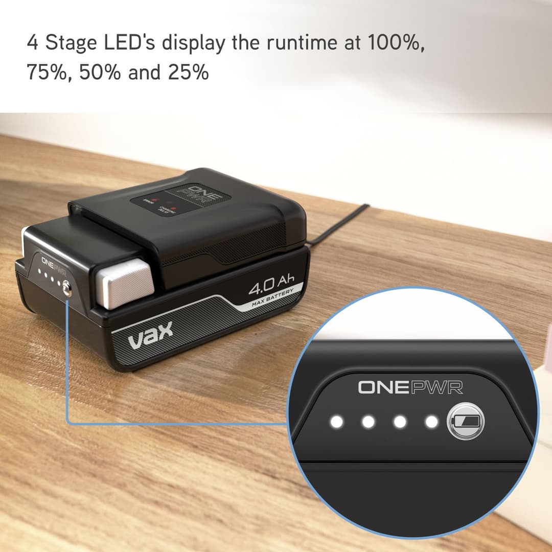 Vax ONEPWR 4.0Ah MAX Battery Replacement - Black - Image 4