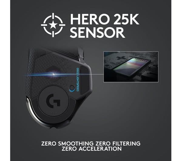 Logitech G502 Hero Lightspeed Wireless Gaming Mouse - Black - Image 3