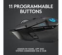Logitech G502 Hero Lightspeed Wireless Gaming Mouse - Black thumbnail 4