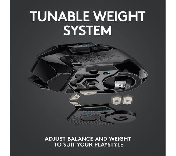 Logitech G502 Hero Lightspeed Wireless Gaming Mouse - Black - Image 7