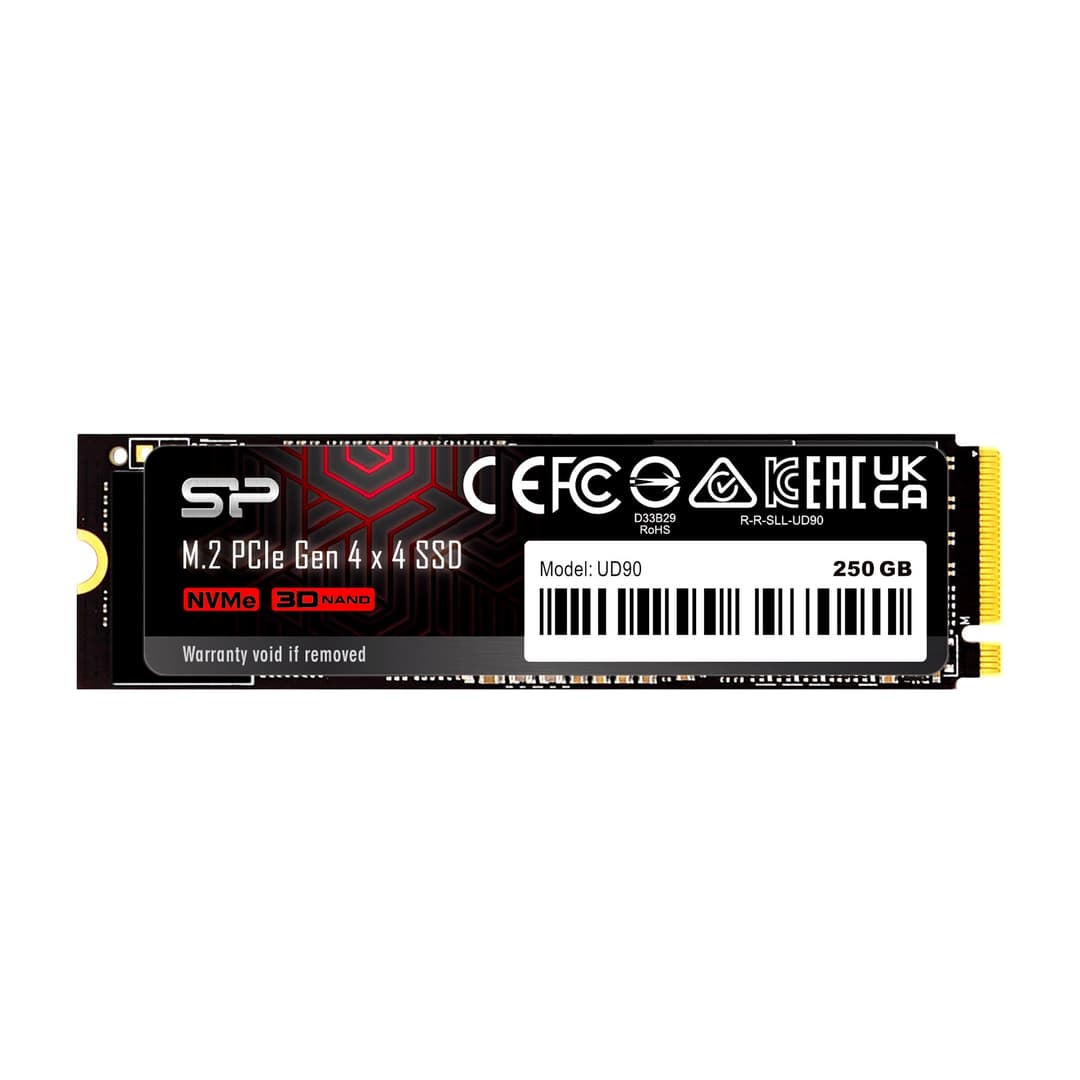 250GB Silicon Power UD90 SSD PCIe Gen 4x4 NVMe 1.4 M.2 2280 Solid State Disk - Image 1