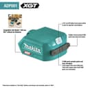Makita DEAADP001G Twin Ports USB Battery Charger Adaptor - Blue thumbnail 2