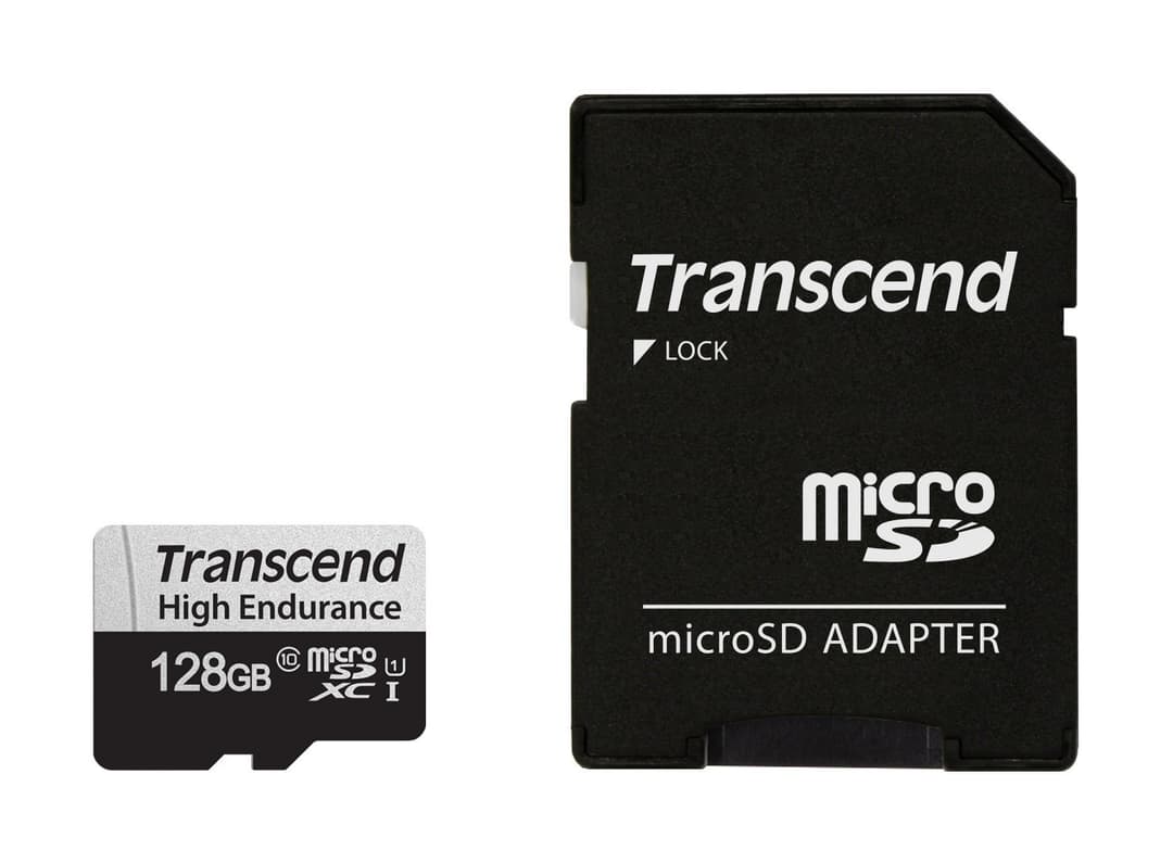 128GB Transcend High Endurance 350V microSDXC Memory Card CL10 UHS-I for Dashcams and Surveillance - Image 2