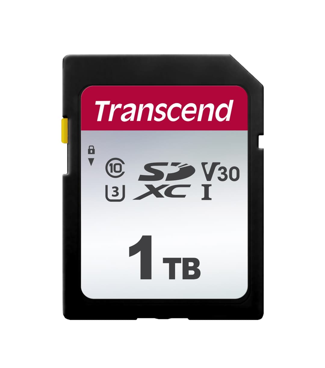 1TB Transcend 300S SDXC UHS-I U3 V30 SD Memory Card CL10 100MB/sec - Image 1