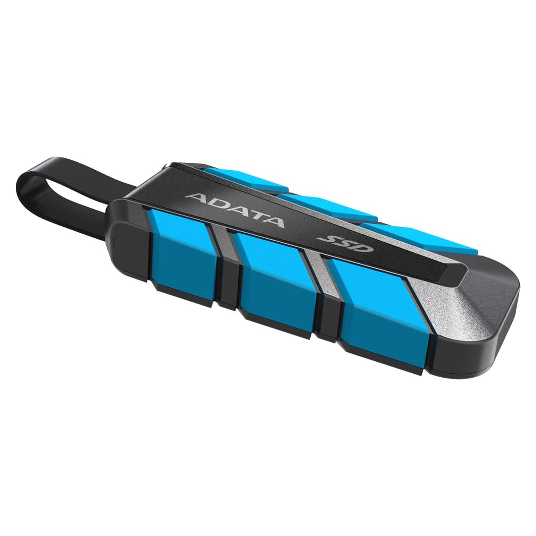 500GB AData SC740 External SSD USB3.2 Gen2 Black/Blue Shock and Drop Proof - Image 6