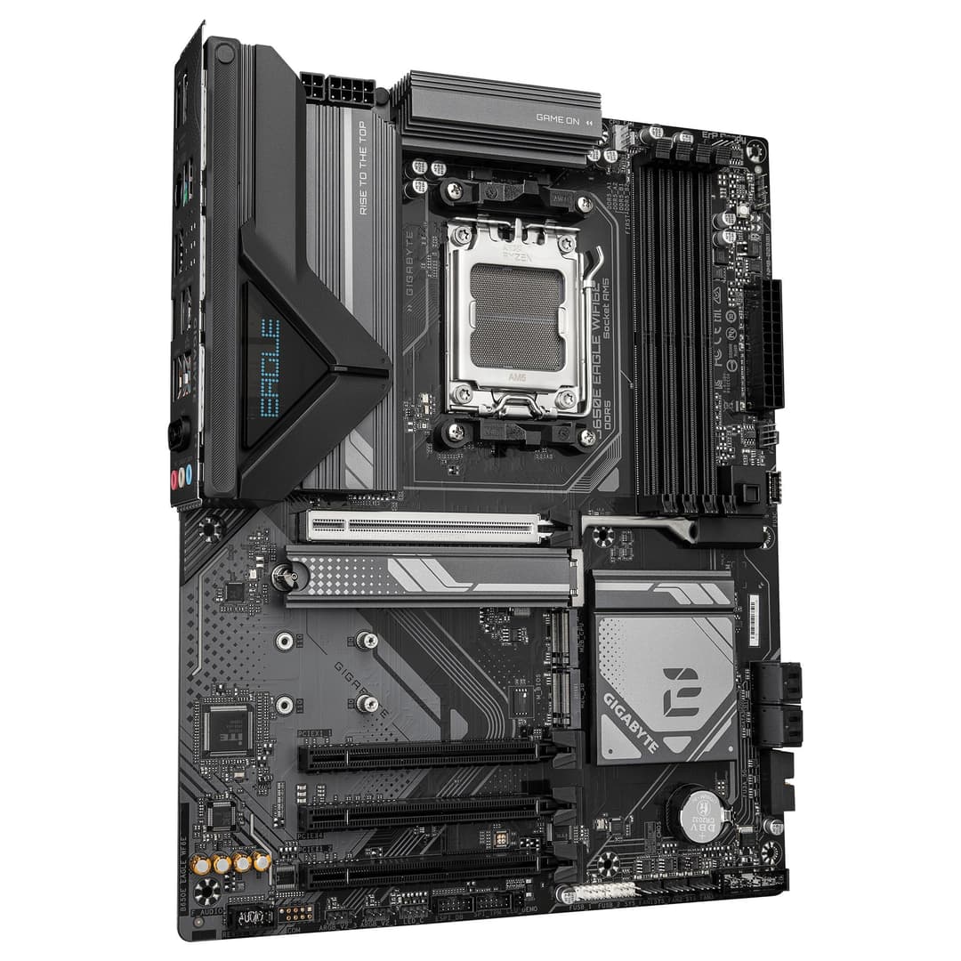 GIGABYTE B650E EAGLE WIFI6E Motherboard - AMD Ryzen 9000 Series CPUs, 8+2+2 Phases VRM, up to 8200MHz DDR5 (OC), 1xPCIe 5.0 + 2xPCIe 4.0 M.2, 2.5GbE LAN, WIFI 6E, USB 3.2 Gen 2 - Image 3