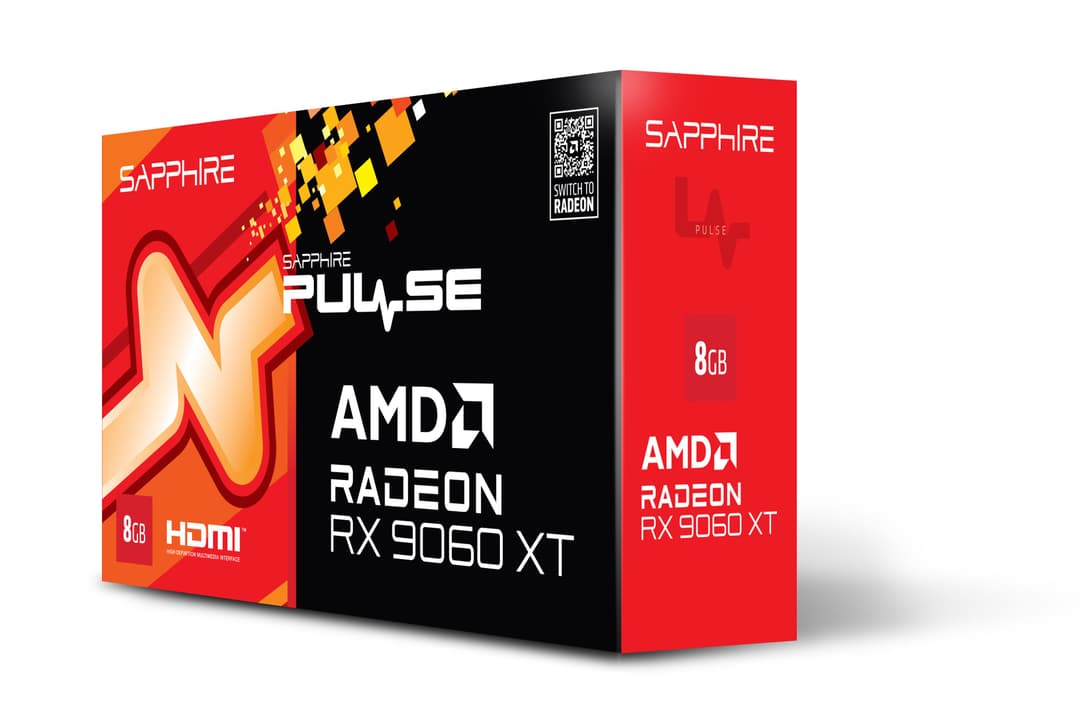 Sapphire PULSE Radeon RX 9060 XT GAMING OC 8G Graphics Card - 8GB GDDR6, 128bit, PCI-E 5.0, 3320 MHz Core Clock, 2 x DisplayPort, 1 x HDMI, GV-R9060XTGAMING OC-8GD - Image 7