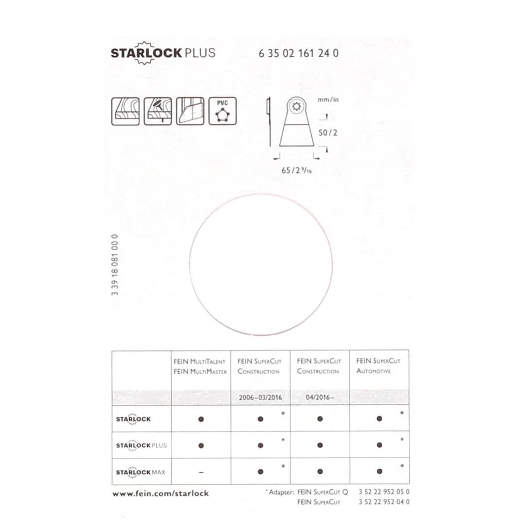 FEIN 63502161240 Saw Blade SLP E-Cut Ll Bim 50X65 10Pk - Colour Coded - Image 4