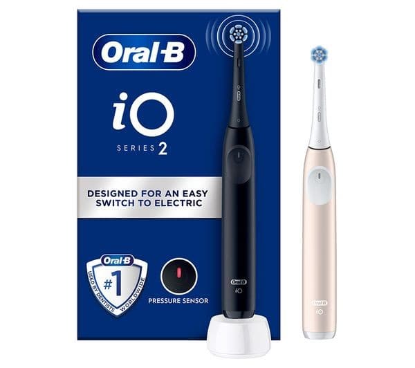 Oral-B iO2 Electric Toothbrush Duo Pack Night Black/Pink - Image 9