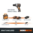 WORX WX352 PowerShare Brushless Cordless Impact Drill - Black thumbnail 8