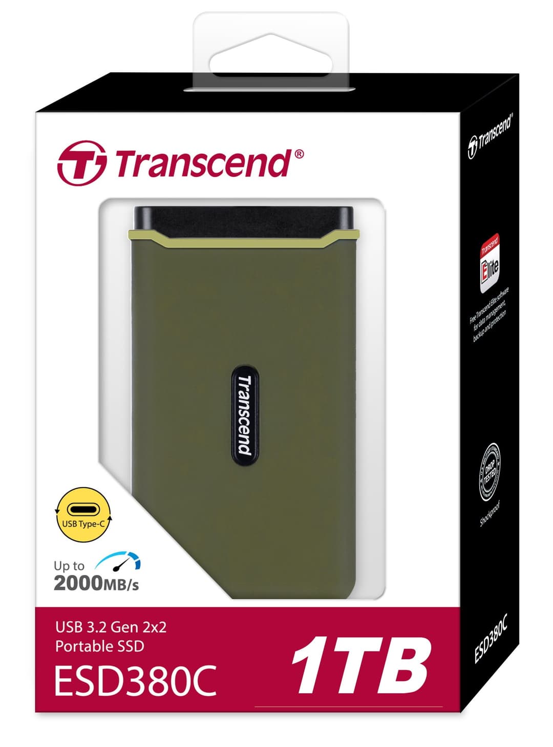 1TB Transcend ESD380C Rugged Portable SSD USB3.2 Type-C - Image 3