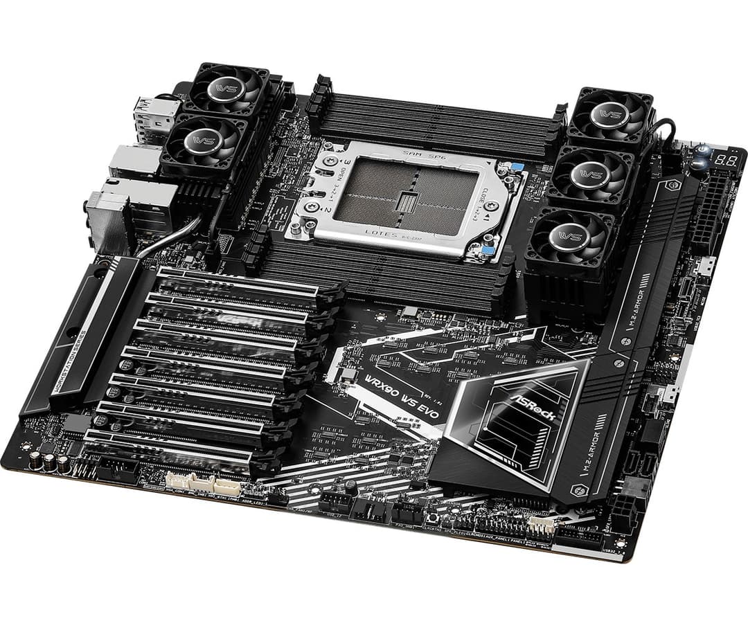 Asrock WRX90 WS EVO motherboard AMD WRX90 Socket sTR5 EEB - Image 3