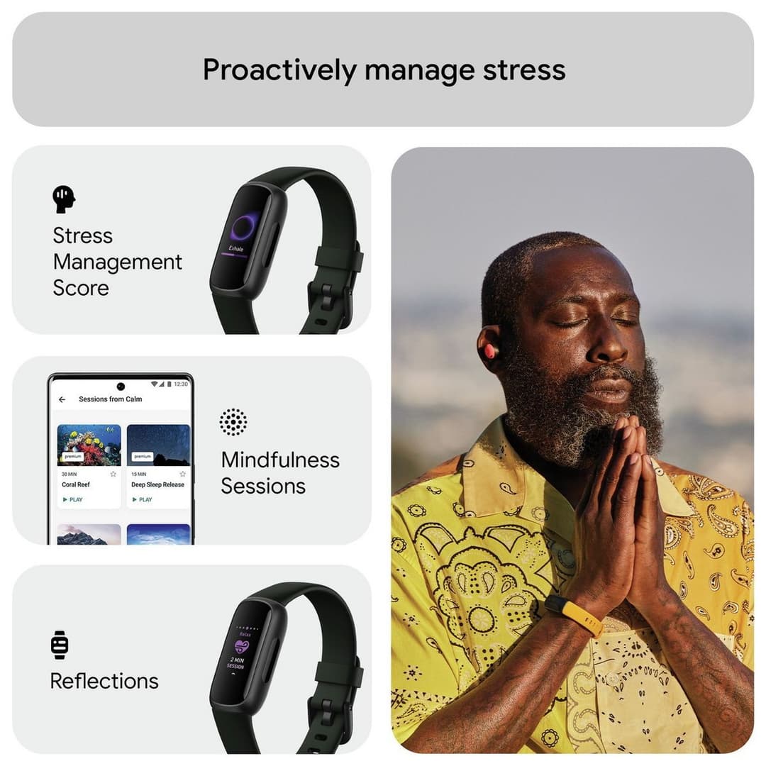 Fitbit Inspire 3 Activity Tracker 10 days battery life and Daily Readiness Score - Black - Image 5