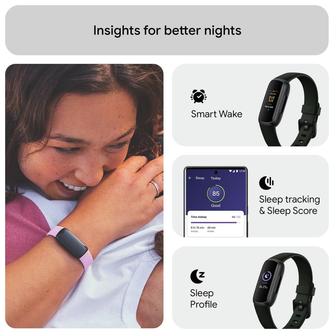 Fitbit Inspire 3 Activity Tracker 10 days battery life and Daily Readiness Score - Black - Image 6