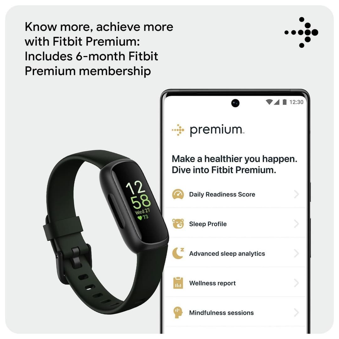 Fitbit Inspire 3 Activity Tracker 10 days battery life and Daily Readiness Score - Black - Image 9
