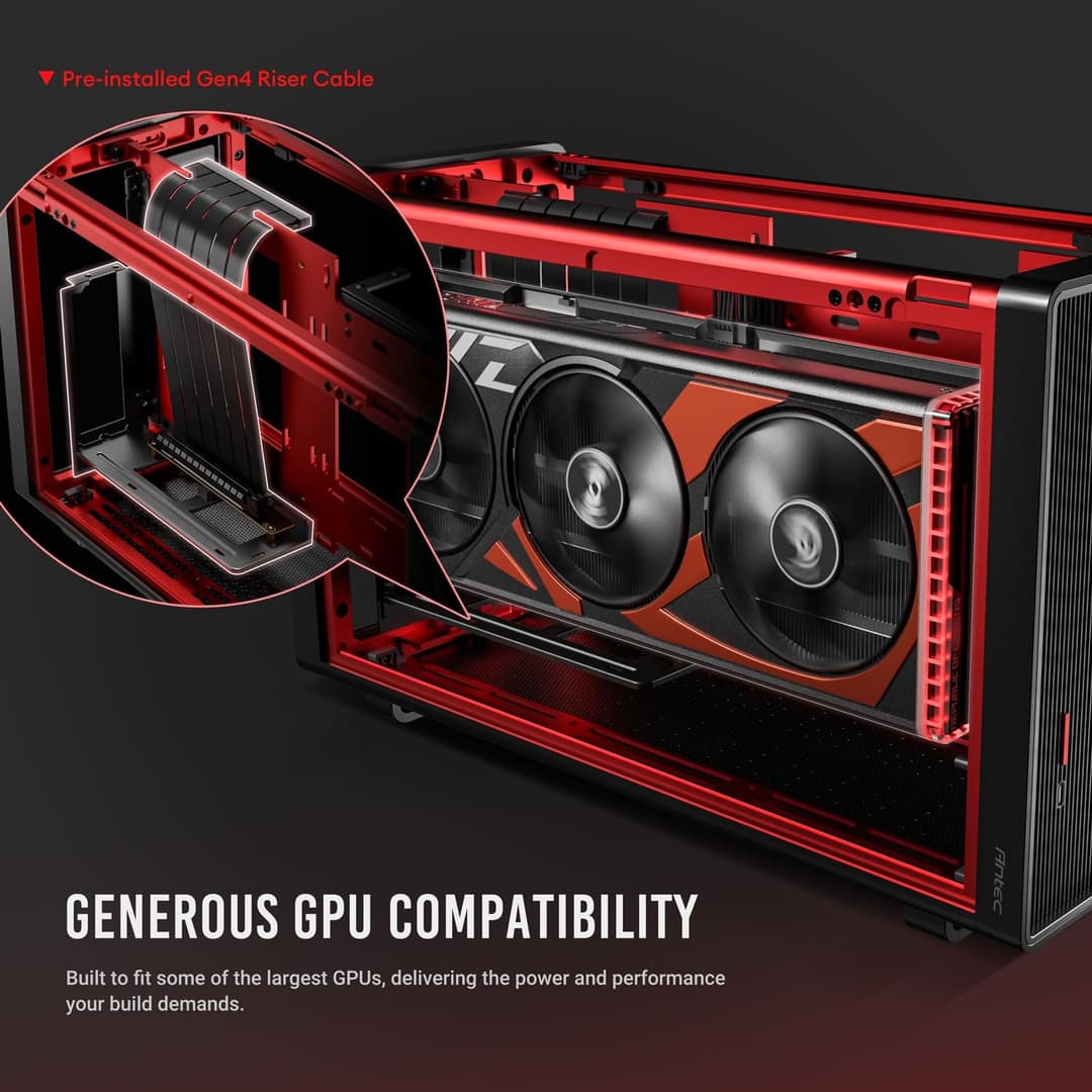 Antec Performance 1 M Mini ITX PC Gaming Case - Black - Image 4