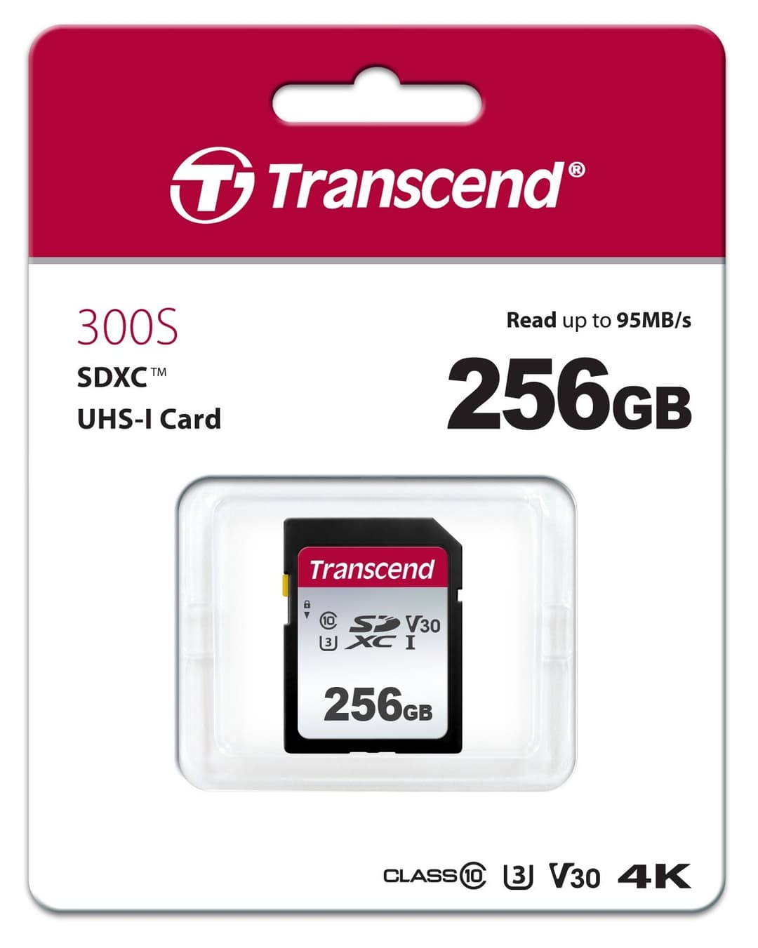 256GB Transcend 300S SDXC UHS-I U3 V30 SD Memory Card CL10 95MB/sec - Image 2