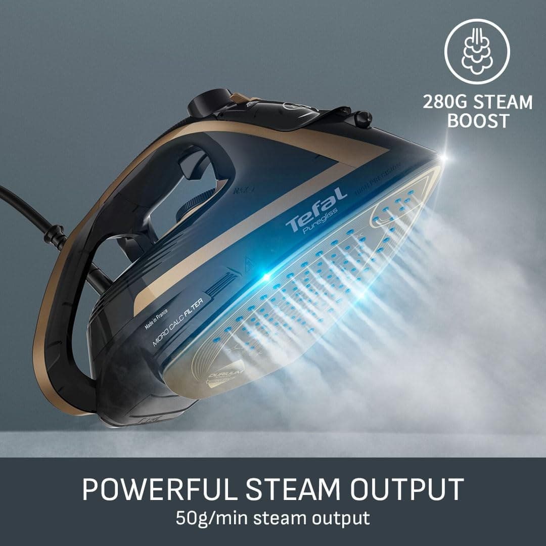 Tefal FV8064 Steam Iron - Black / Gold - Image 3