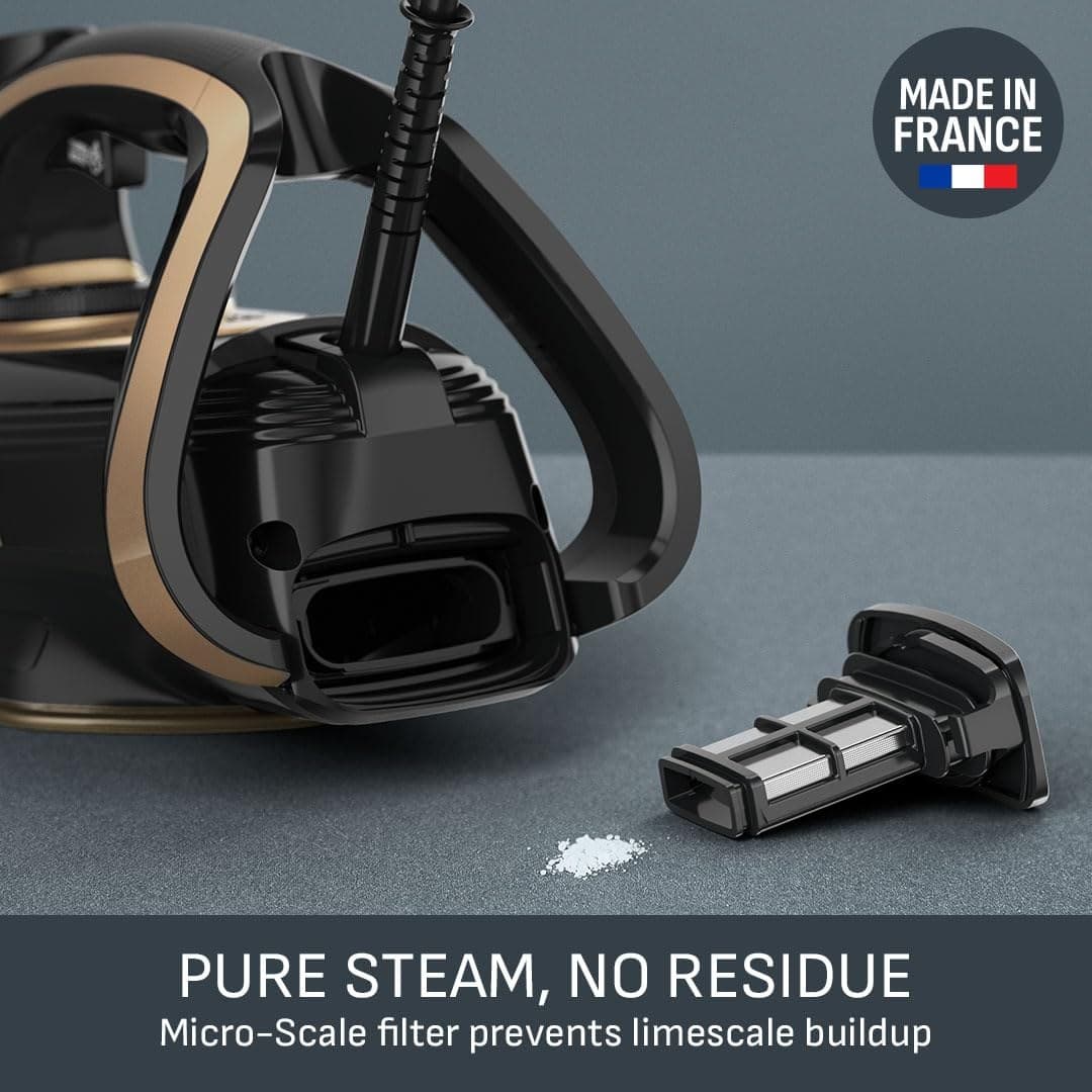 Tefal FV8064 Steam Iron - Black / Gold - Image 8