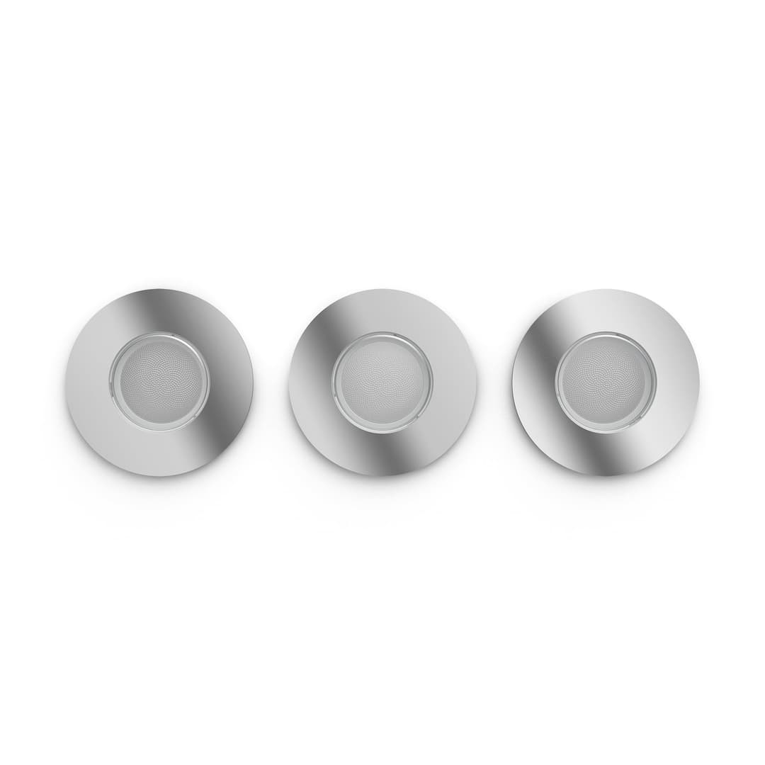 Philips Hue White Ambiance Adore Recessed Spot, 3 Pack - Silver, Polished - Image 3