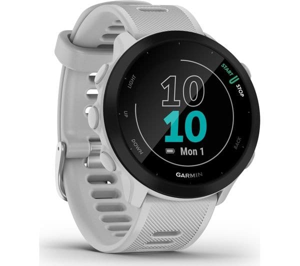 Garmin Forerunner 55 GPS Smartwatch Whitestone