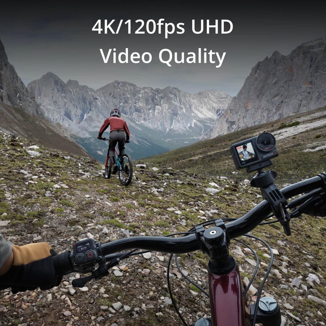 DJI Osmo Action 4 Essential Combo 4K 120fps Action Camera WiFi Bluetooth - Black - Image 5