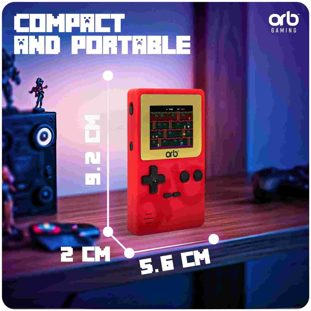 Orb - Retro Mini Handheld Games Console (150 Games) Gold - Image 4