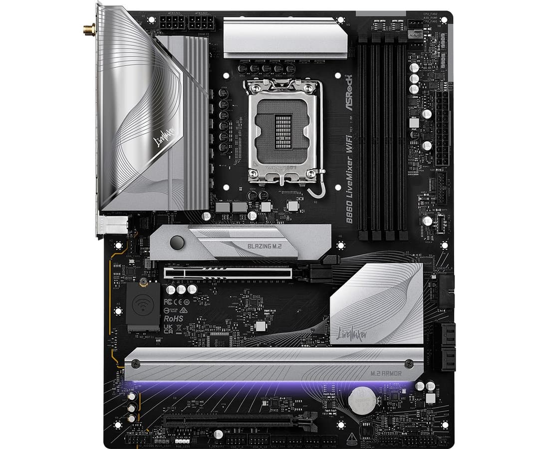 Asrock B860 LiveMixer WiFi Intel B860 LGA 1851 (Socket V1) ATX - Image 2