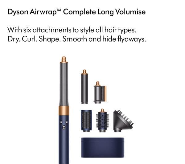 DYSON Airwrap Complete Long Volumise Multi-Styler & Dryer - Prussian Blue & Rich Copper - Image 2