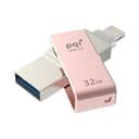 32GB PQI iConnect mini 102 USB Flash Drive for iPhone, iPod, iPad - Rose Gold thumbnail 1