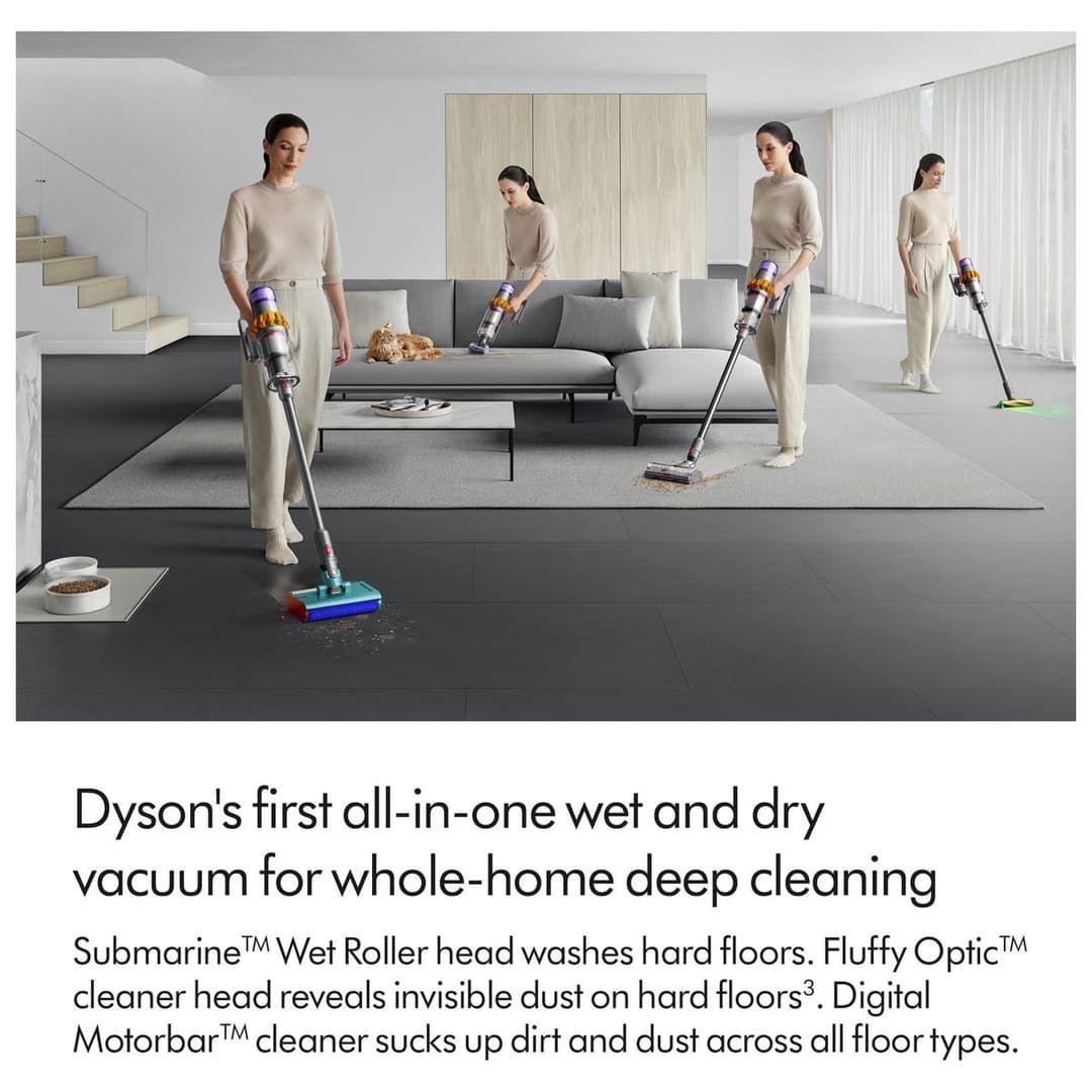 Dyson V15s Detect Submarine Cordless Vacuum Nickel & Yellow - Image 2