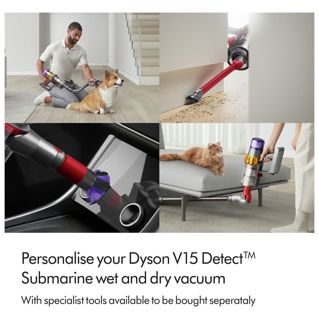 Dyson V15s Detect Submarine Cordless Vacuum Nickel & Yellow - Image 8