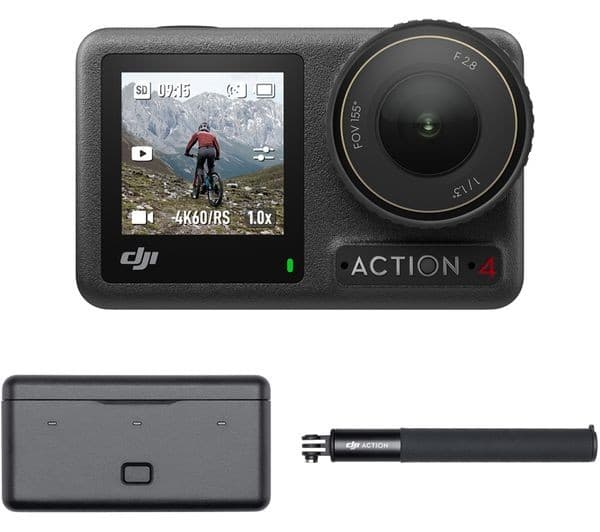 DJI Osmo Action 4 Adventure Combo Camera Black - Image 1