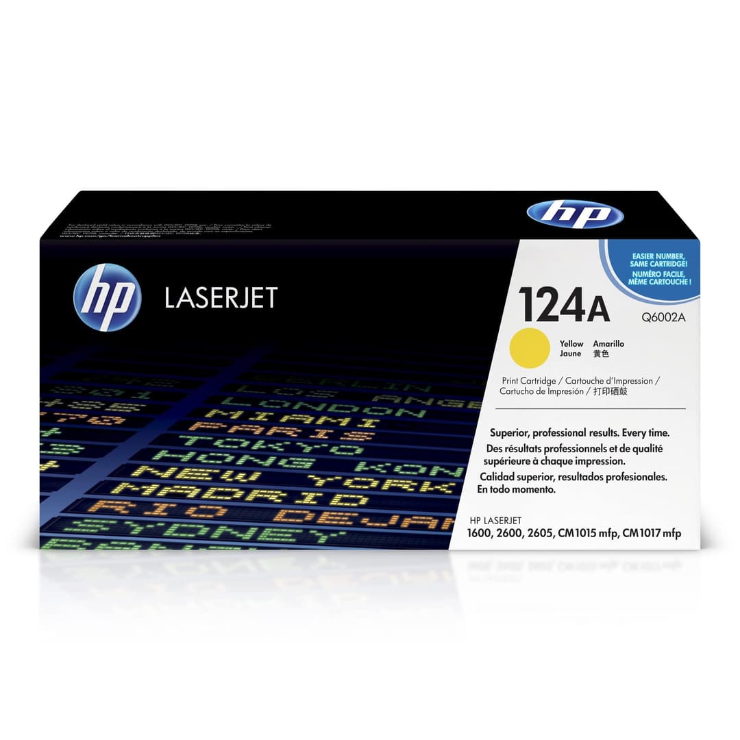 HP Q6002A 124A Original LaserJet Toner Cartridge - Yellow - Image 1
