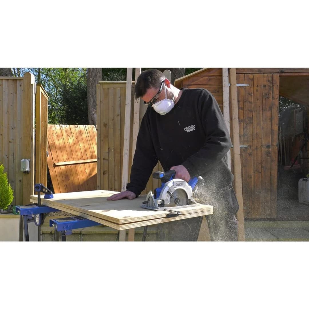 Draper D20 20V Brushless Circular Saw - Blue - Image 5