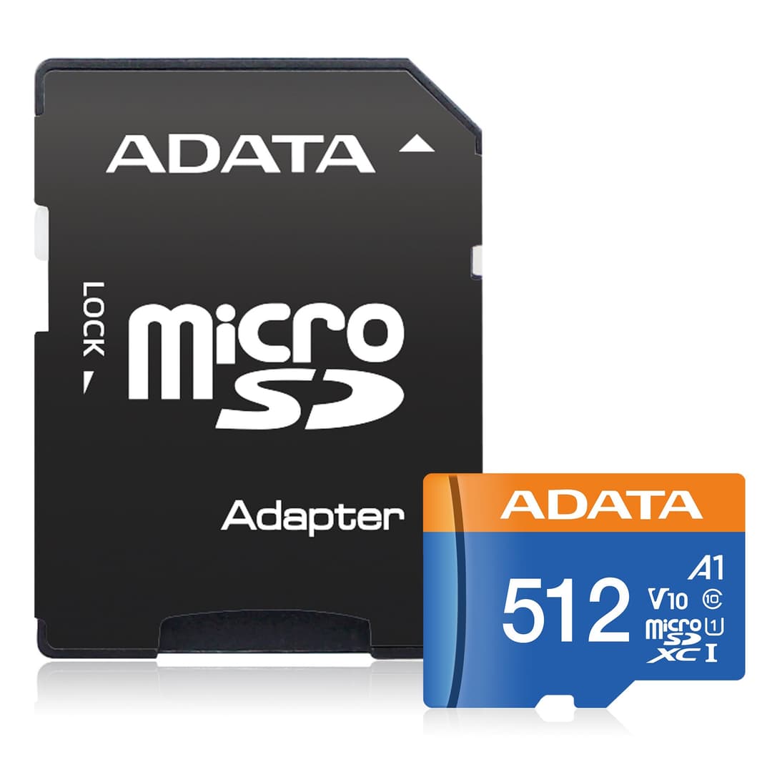 512GB AData Premier microSDXC A1 UHS-1 CL10 Memory Card w/SD adapter 85MB/sec - Image 1