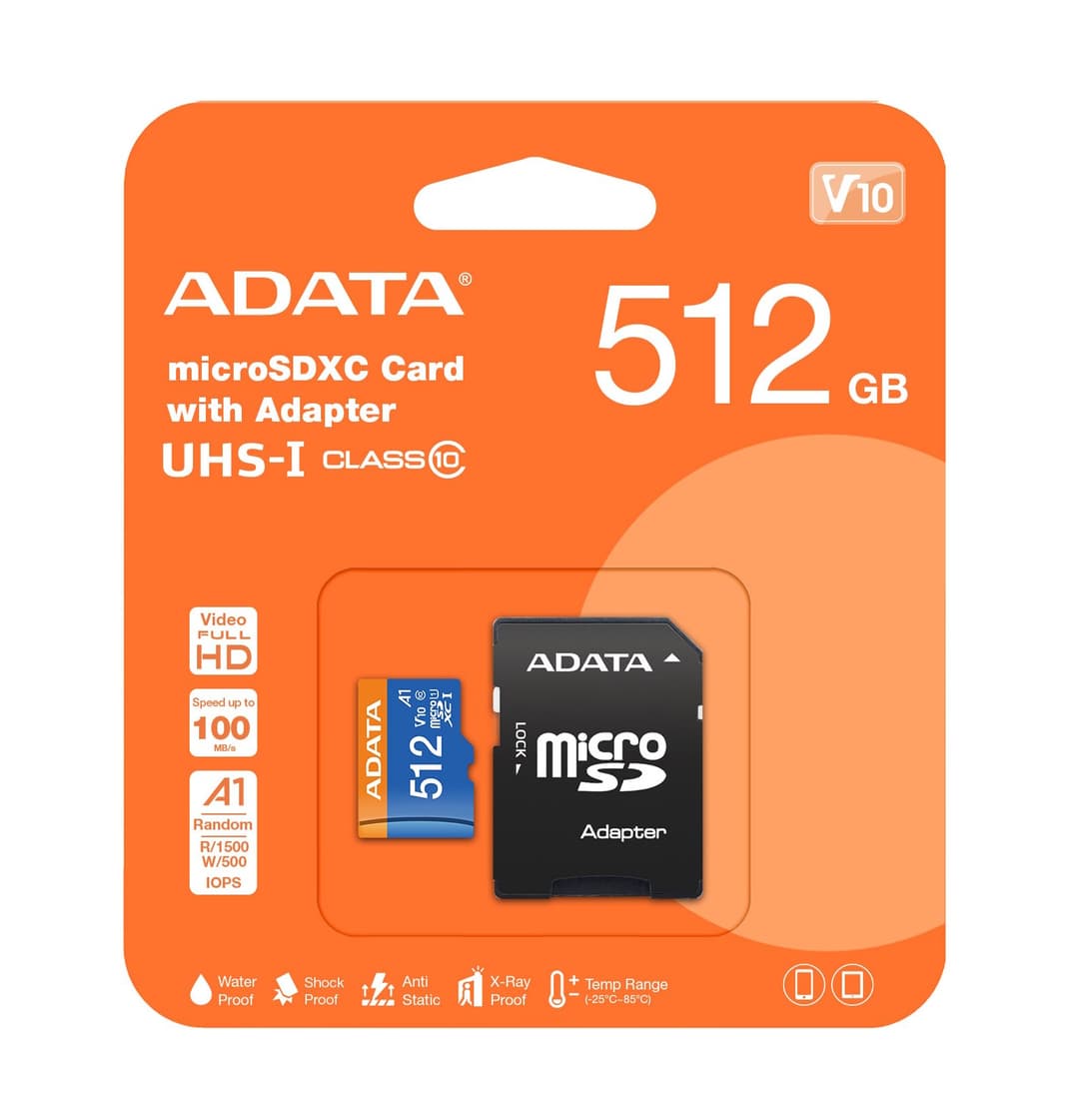 512GB AData Premier microSDXC A1 UHS-1 CL10 Memory Card w/SD adapter 85MB/sec - Image 3