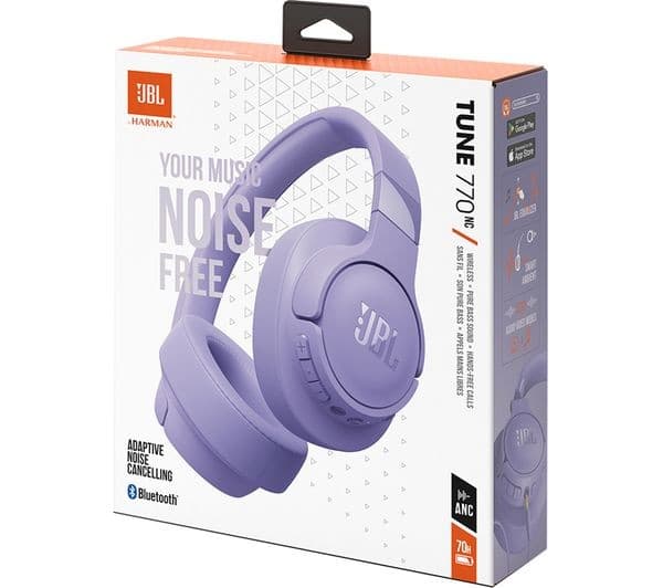 JBL Tune 770NC Wireless Bluetooth Noise-Cancelling Headphones - Purple - Image 10